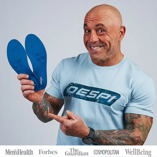 Man holding Despi Legion insoles